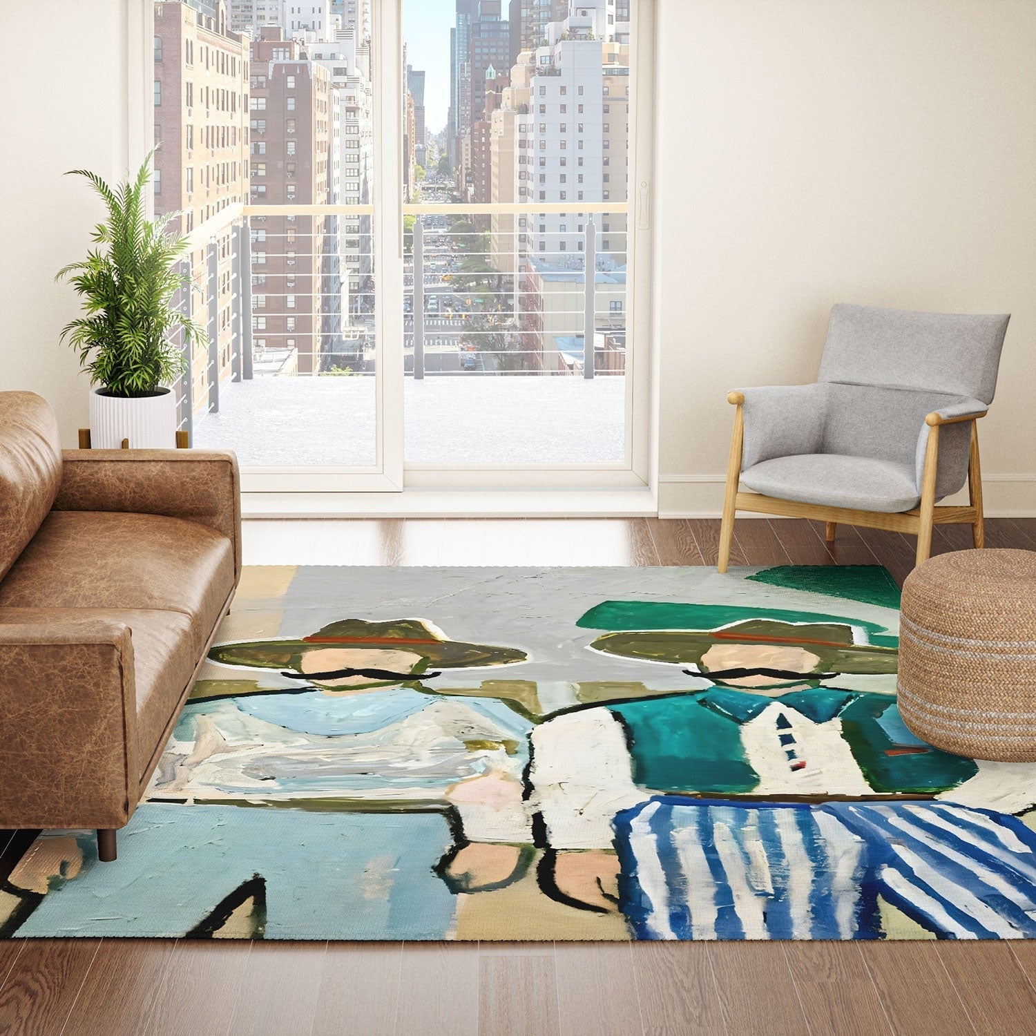 83 Oranges Side By Side Cowboy Edition Area Rug