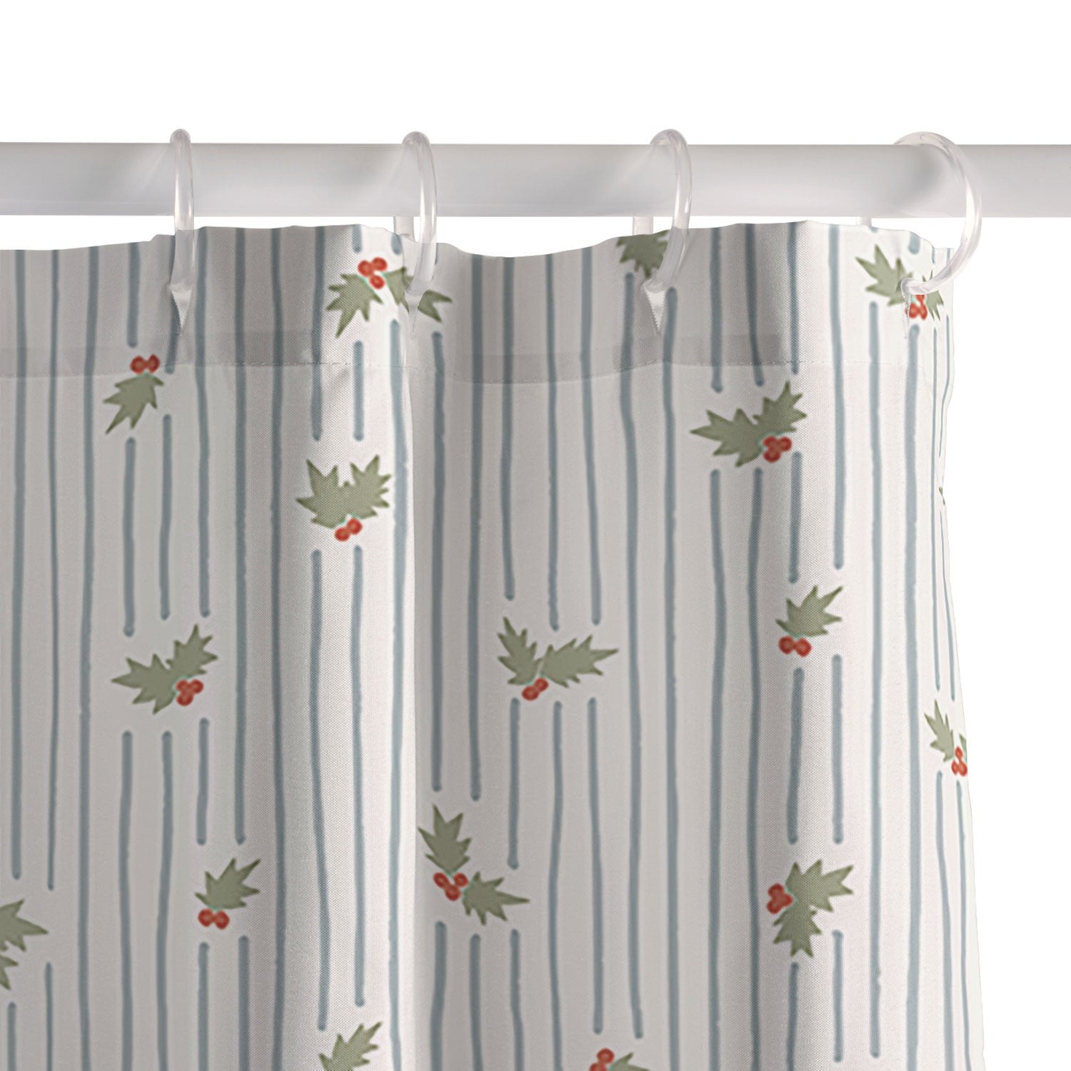 CoastL Studio Hand Drawn Holly Stripe Shower Curtain
