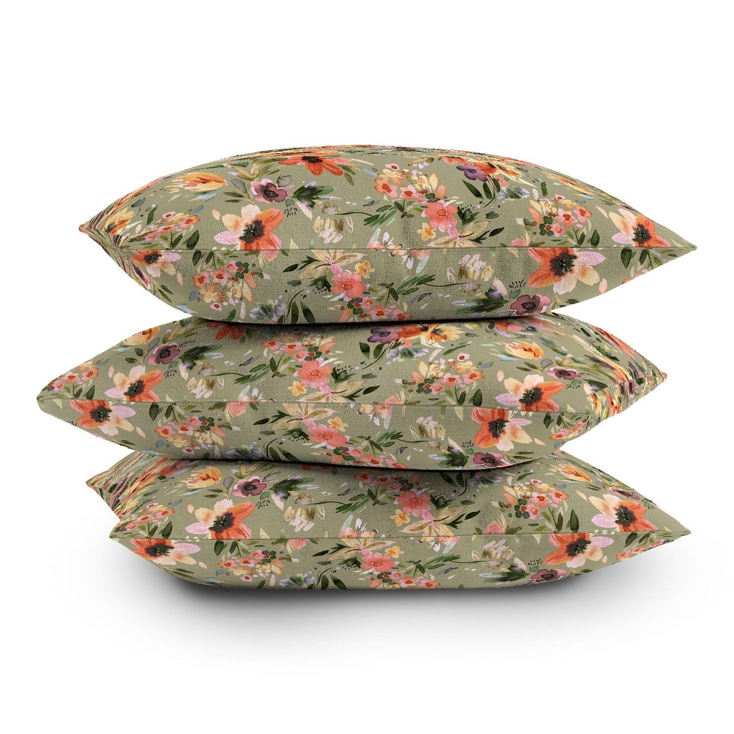 Ninola Design Botanic Retreat Floral Oleander Whimsical Teal Green Outdoor Throw Pillow
