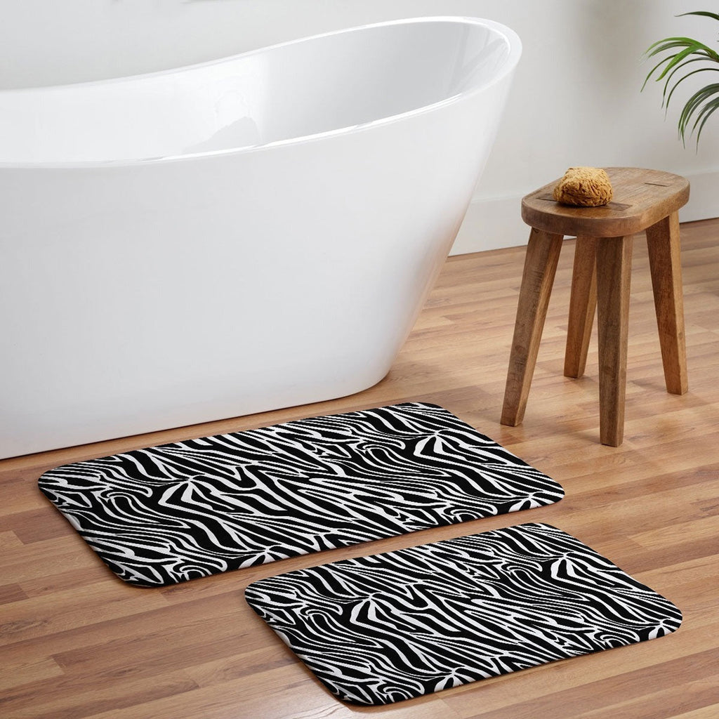 Jennifer Labre Wild Zebra Memory Foam Bath Mat