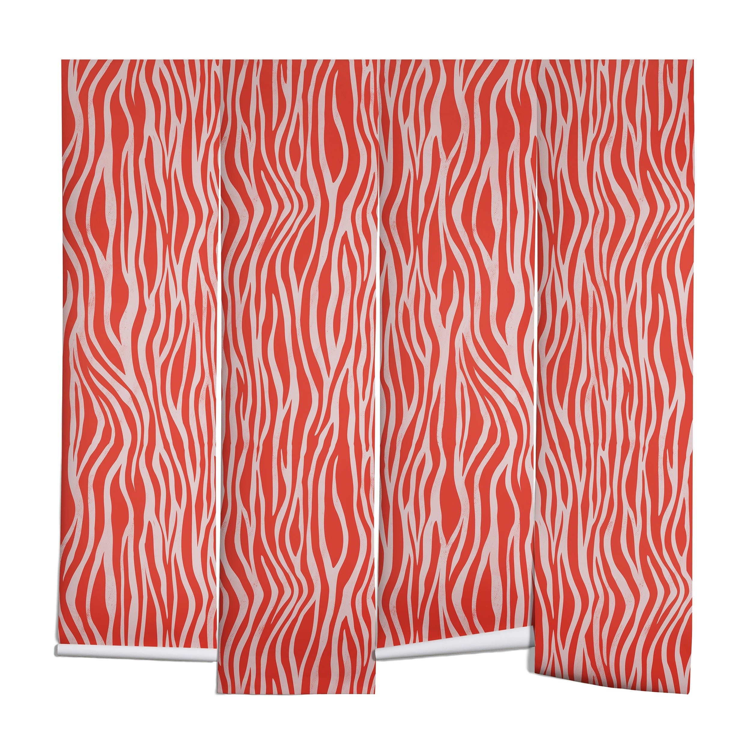 Avenie BR Red Zebra Stripe Wall Mural