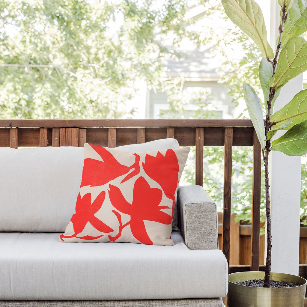 Garima Dhawan magnolia 12 Outdoor Throw Pillow