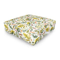 Ninola Design Botanic Retreat Tropical Jungle Leaves Botanical Green Orange Outdoor Floor Cushion