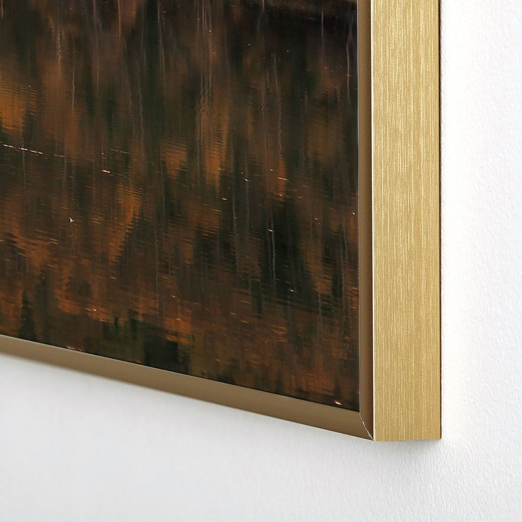 Hannah Kemp Fall Lake Square Metal Framed Art Print