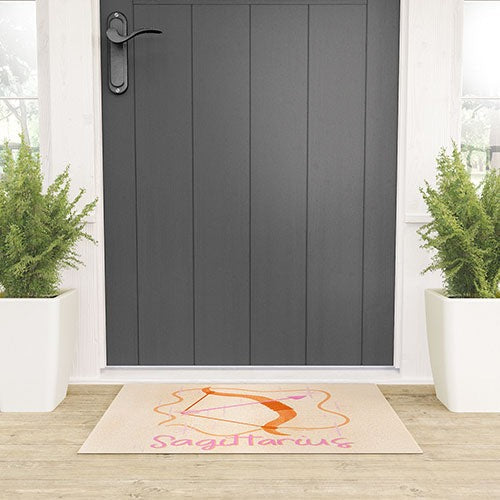 Little Om Zodiac Sign Sagittarius Welcome Mat