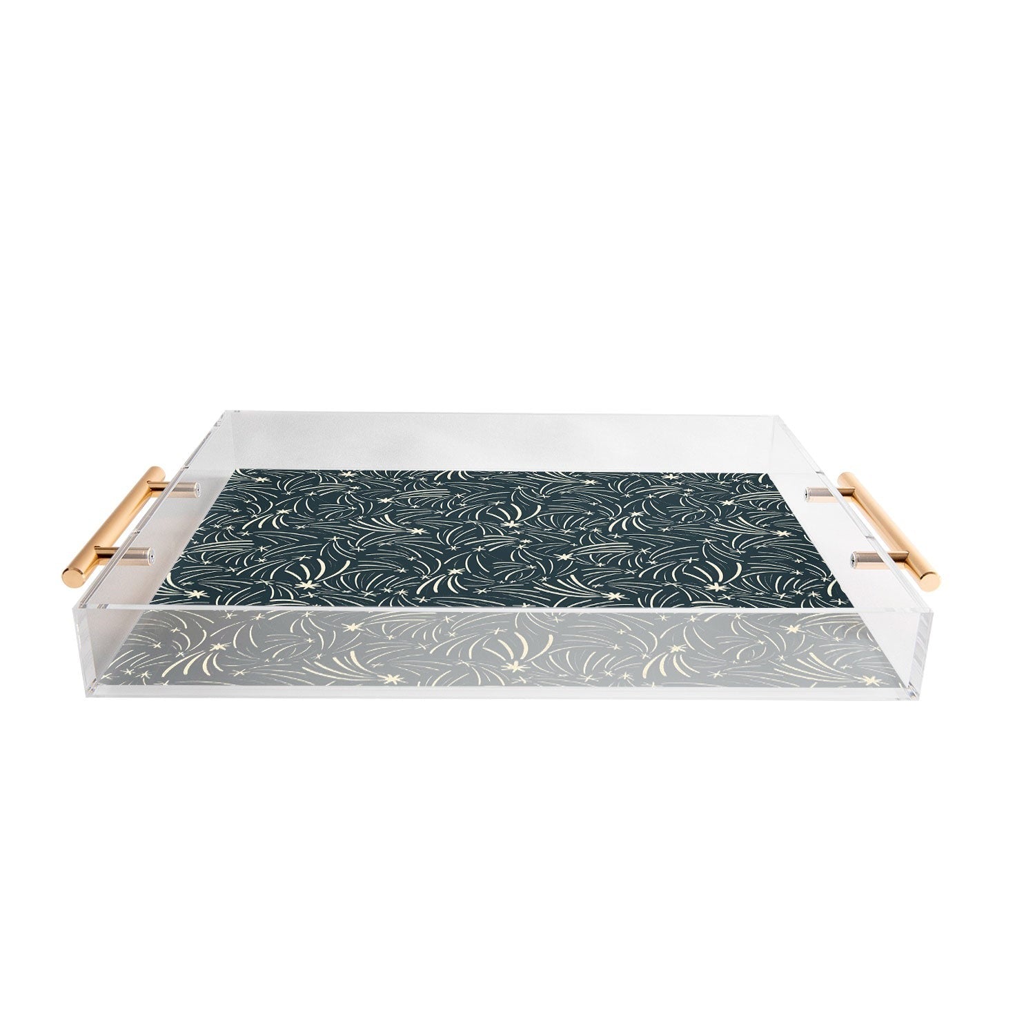 Little Om Pattern Shooting Stars blue Acrylic Tray