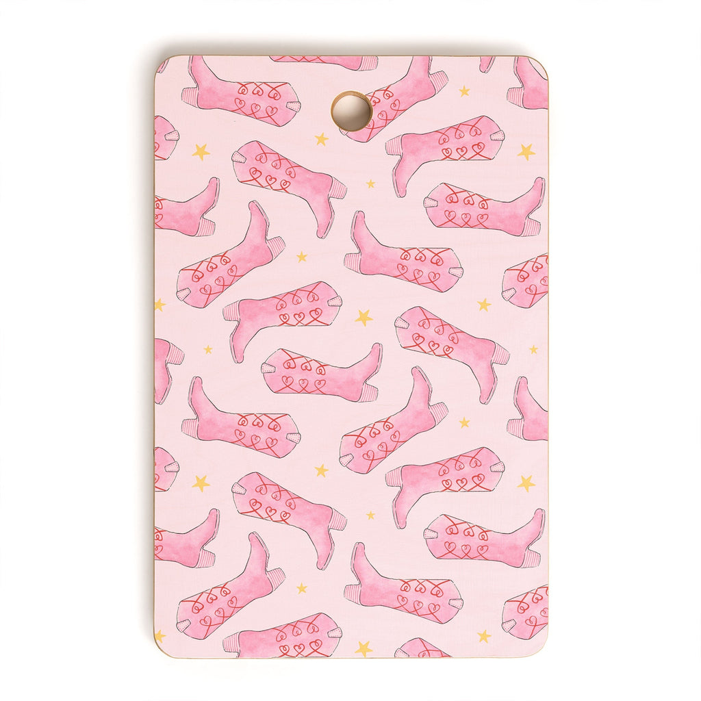 Love_Ryming Stars and Boots Cutting Board Rectangle