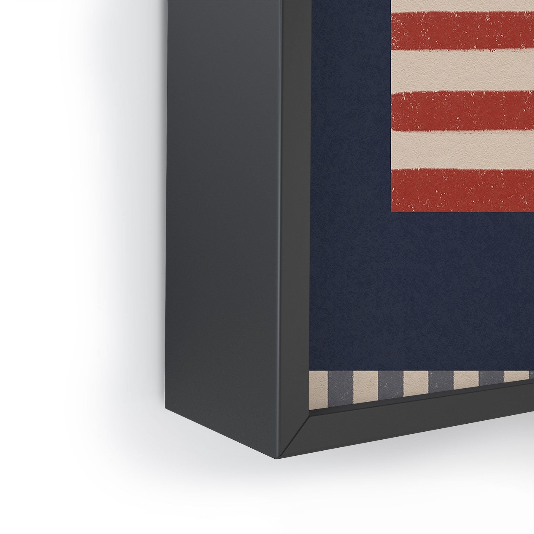 DENY Designs Gingham Flag Framed Mini Art Print