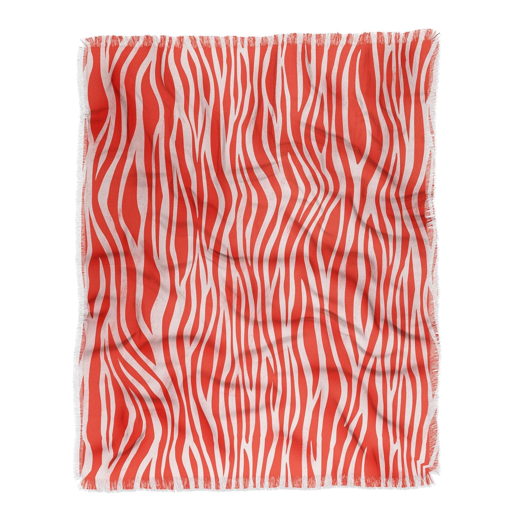 Avenie BR Red Zebra Stripe Throw Blanket