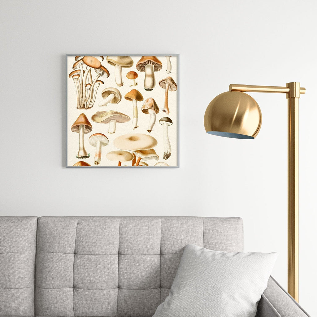 Gal Design Mushrooms Collection Square Metal Framed Art Print