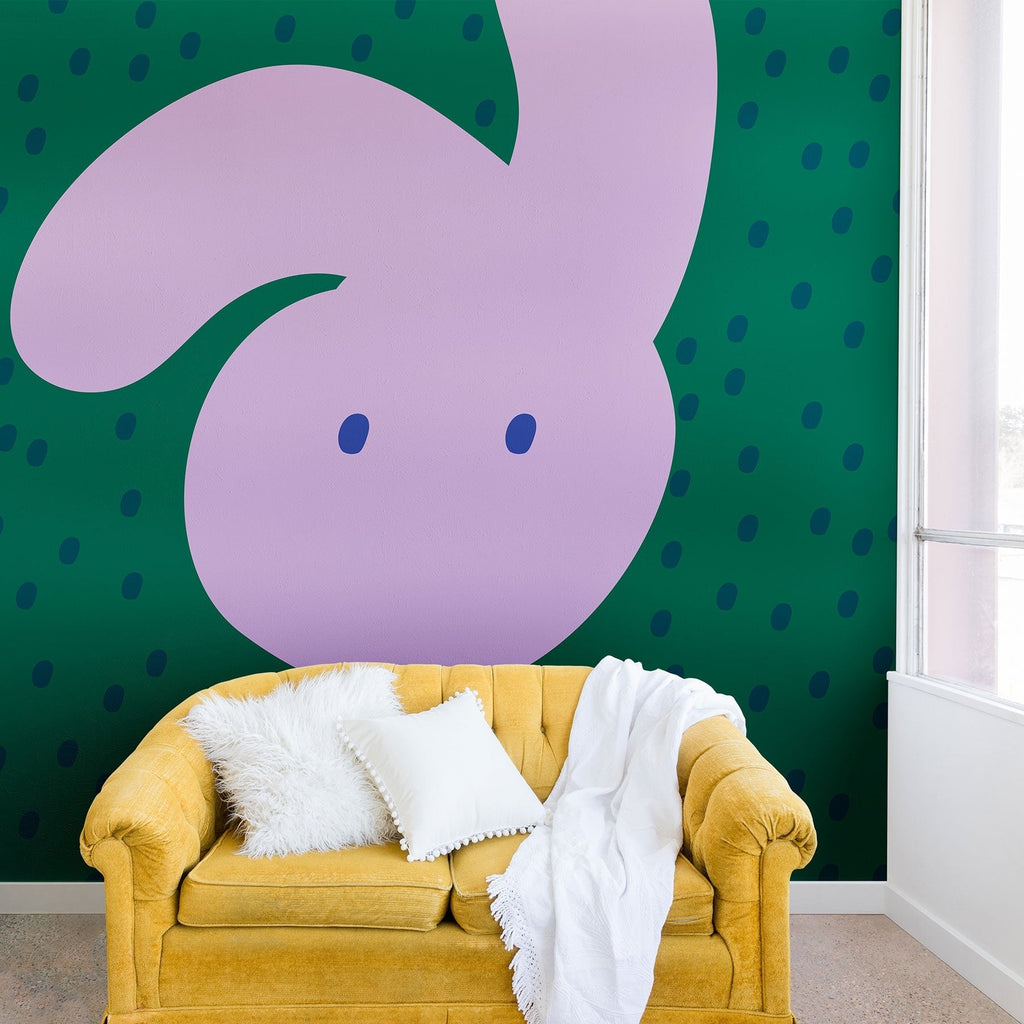 Camilla Foss Pebbles and Rabbit Wall Mural