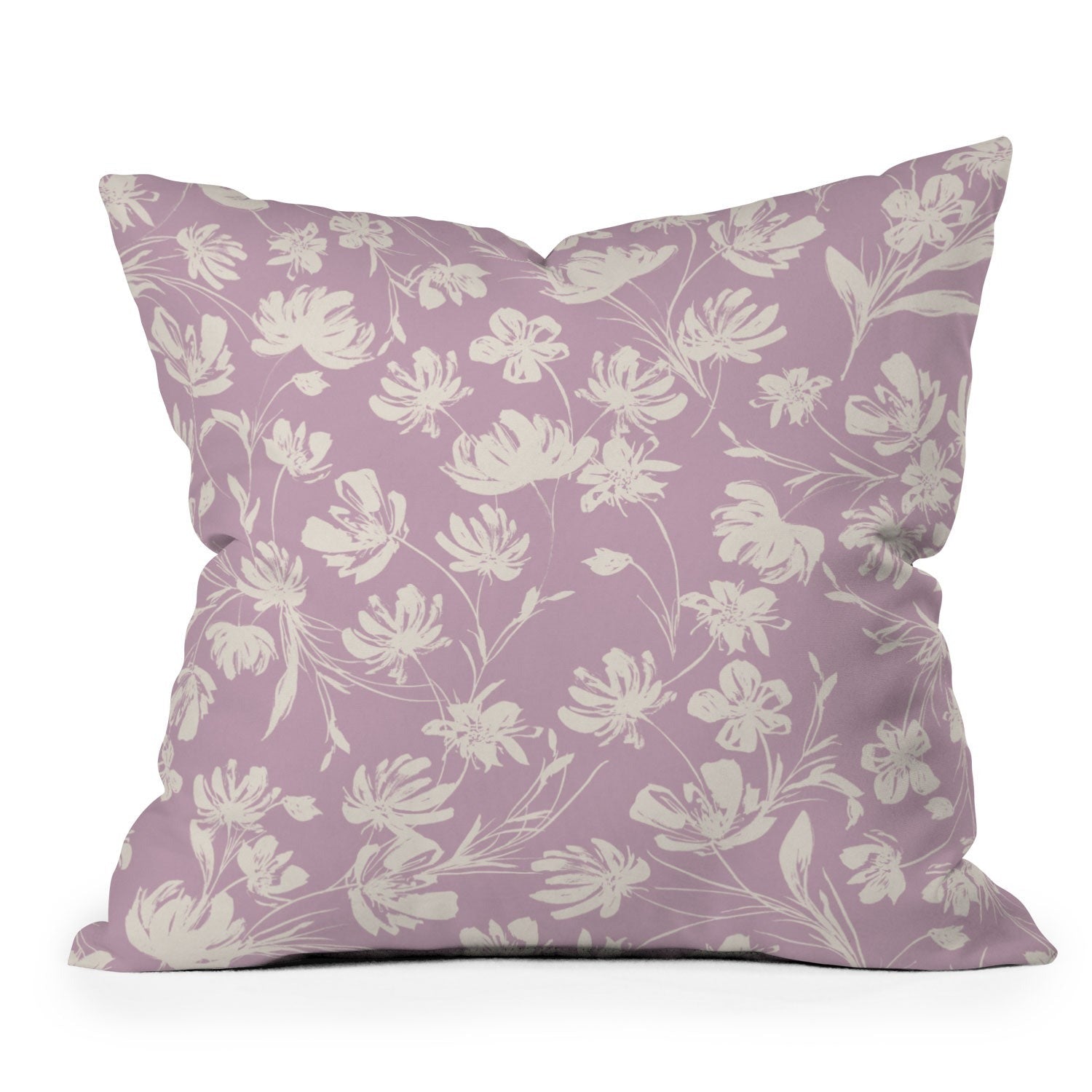 Gabriela Fuente Martine Lilac Outdoor Throw Pillow