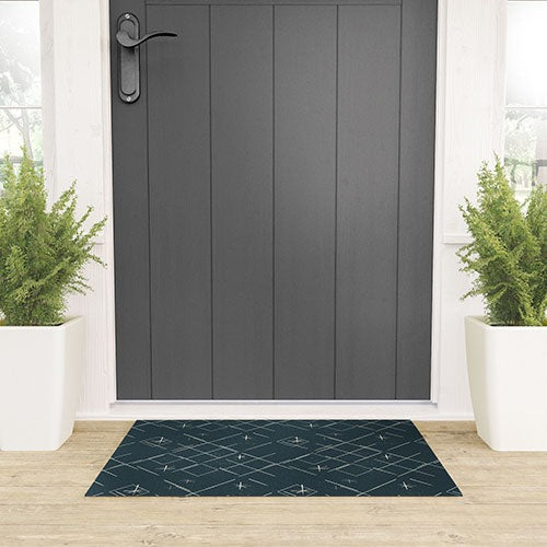 Little Om Starry Web navy Welcome Mat