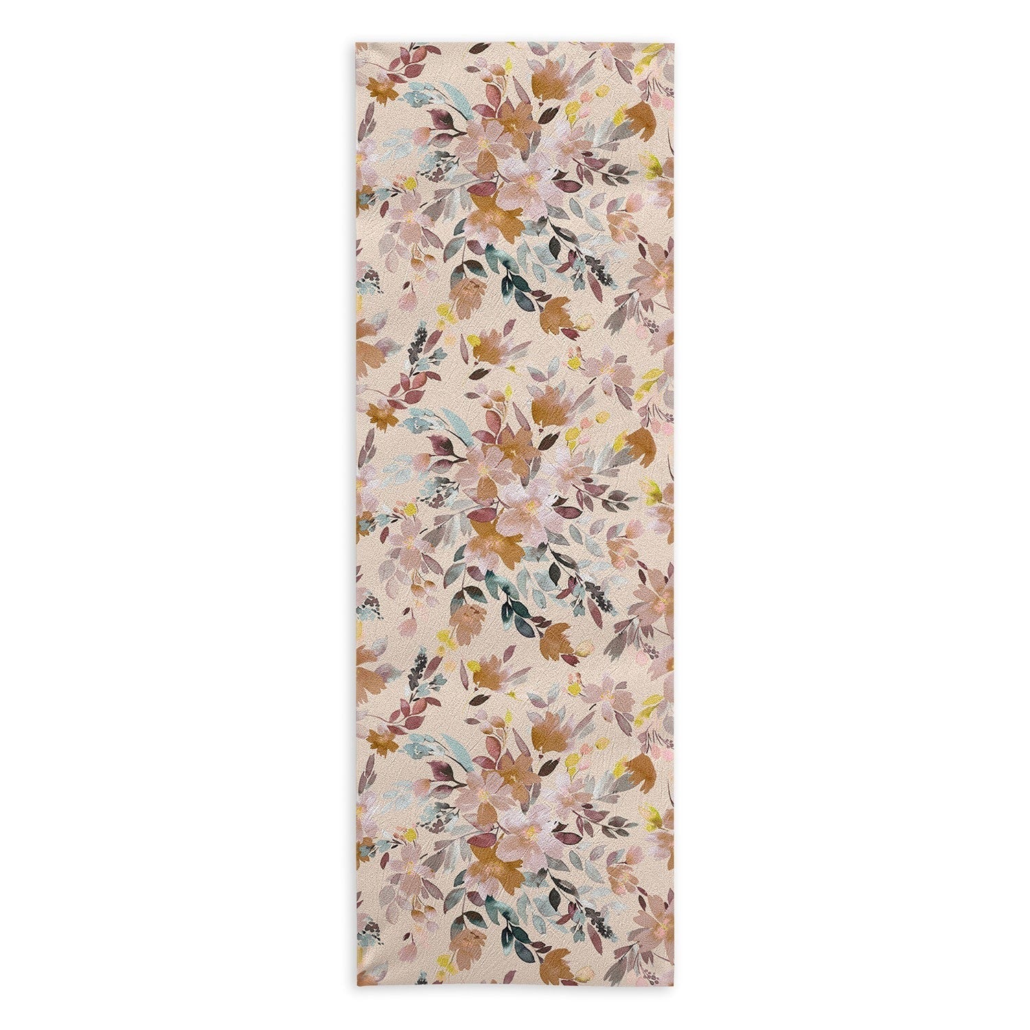 Ninola Design Botanic Retreat Floral Oleander Whimsical Soft Pink Yoga Towel