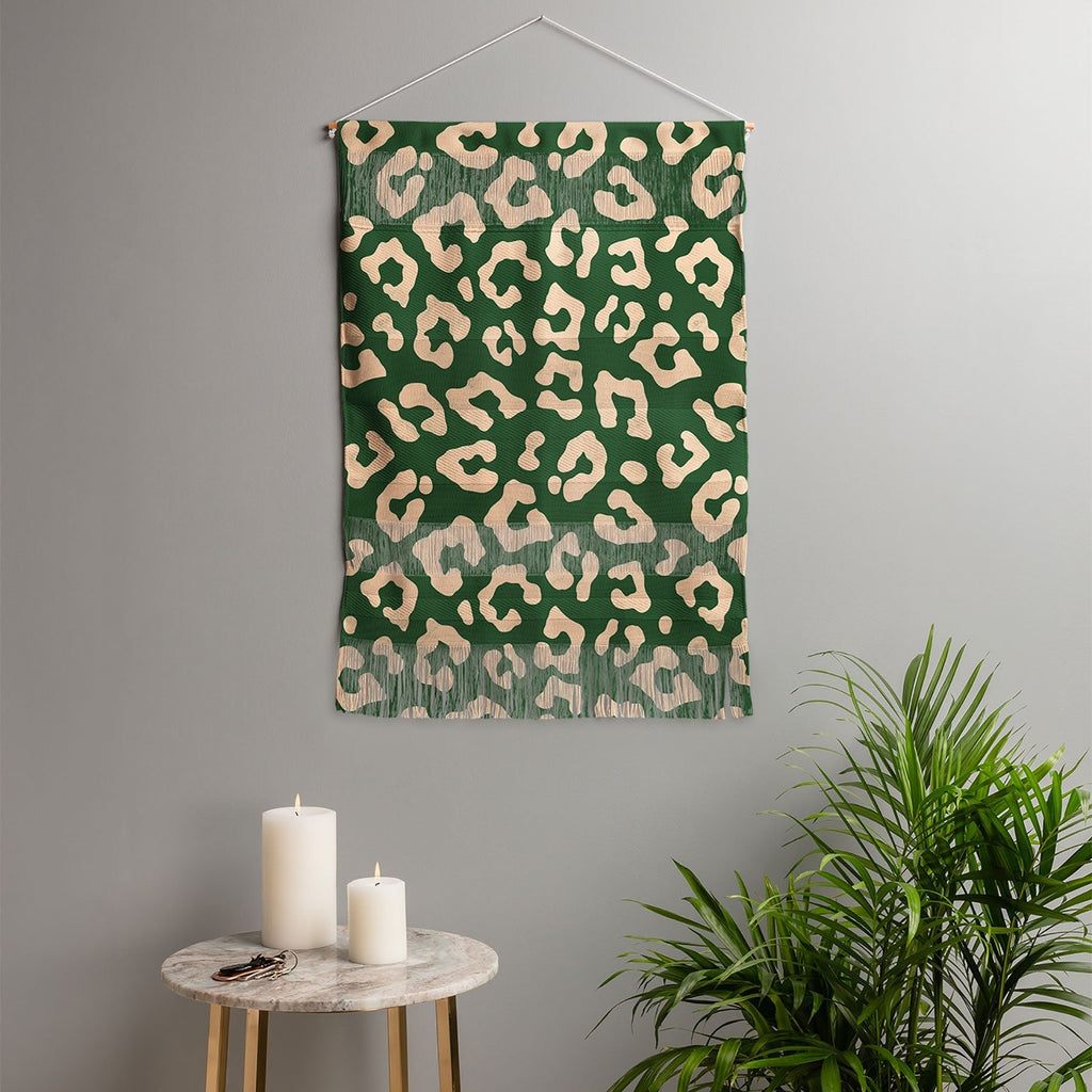 Avenie BR Cheetah Print In Green Wall Hanging Portrait