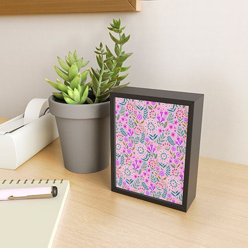 Pimlada Phuapradit Ditsy Purple Floral Half Drop Framed Mini Art Print