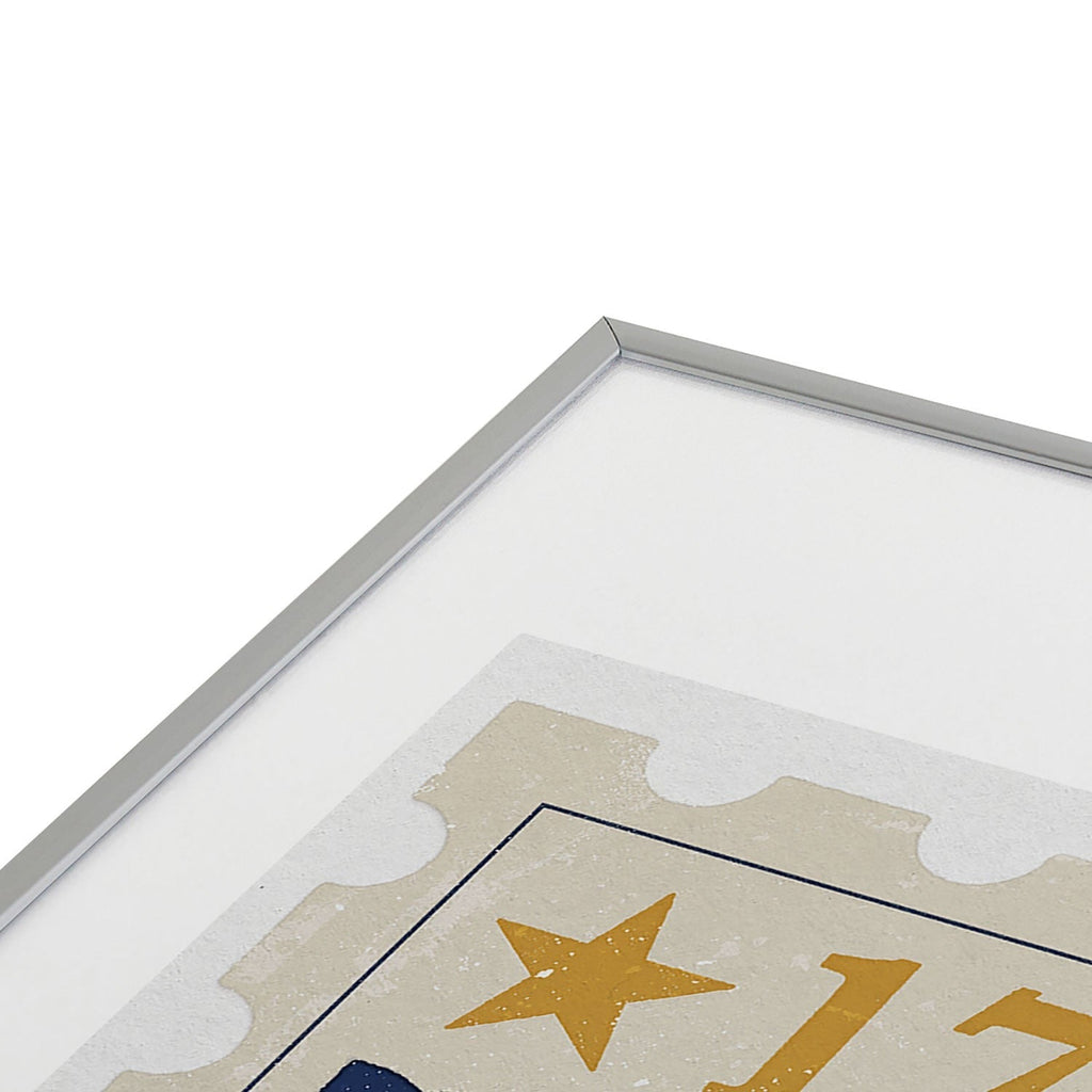 DENY Designs USA Stamp Metal Framed Art Print