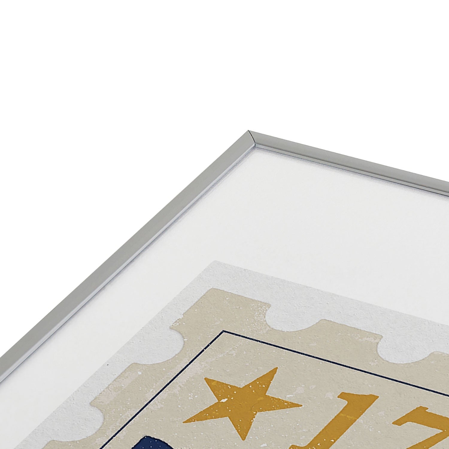 DENY Designs USA Stamp Metal Framed Art Print