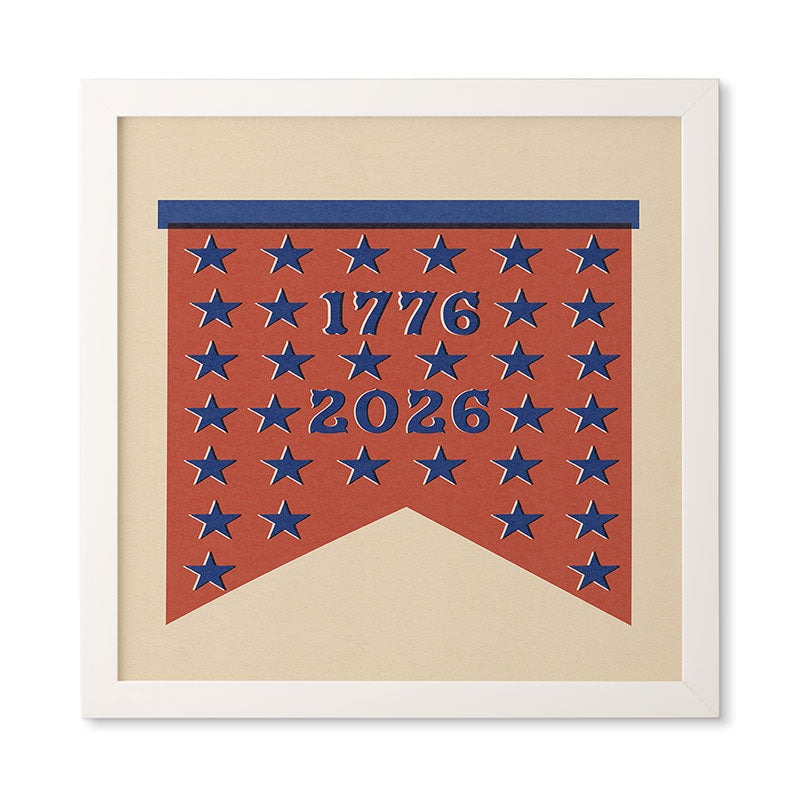DENY Designs Star Banner Framed Wall Art