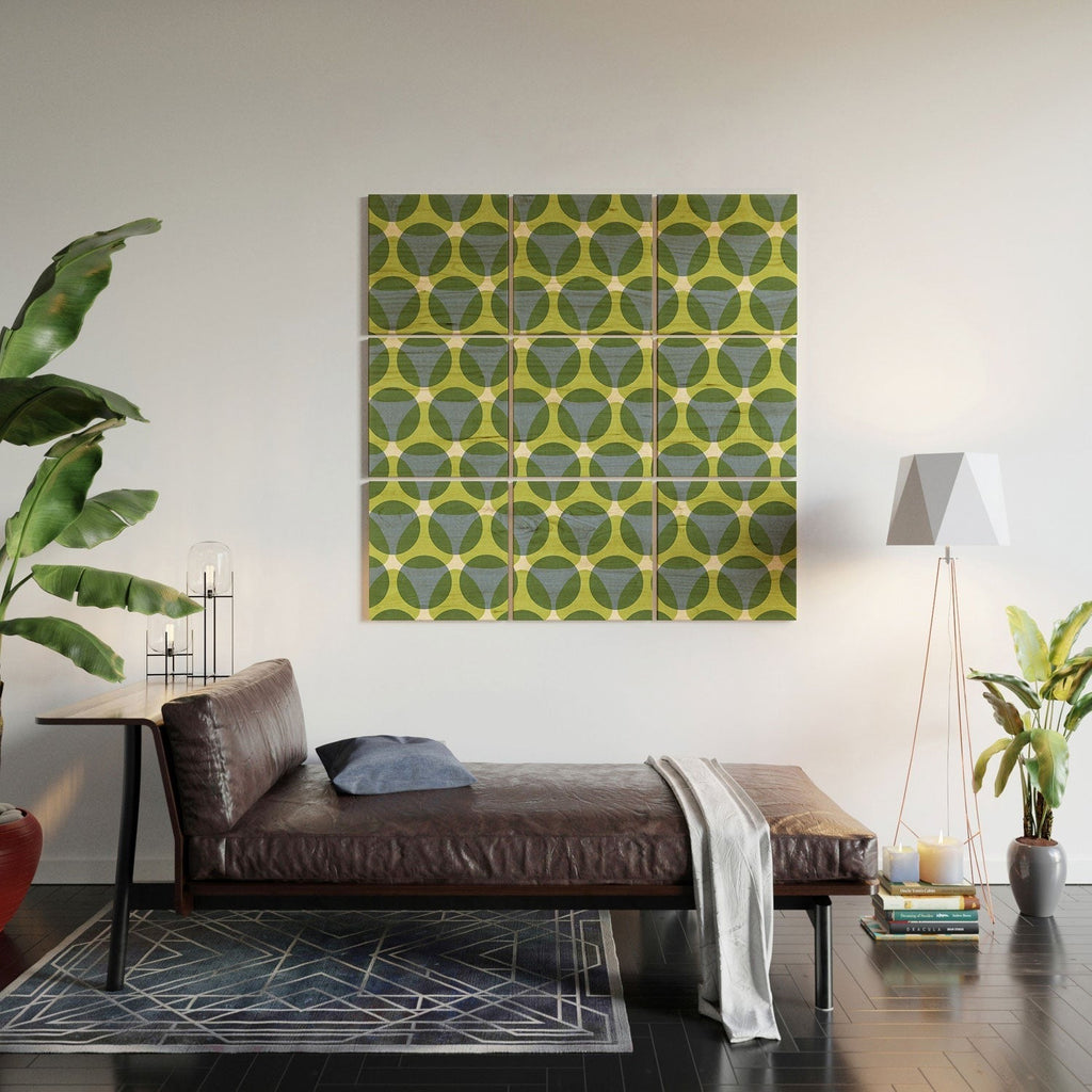 Marta Barragan Camarasa Stylish Retro Circle Wood Wall Mural