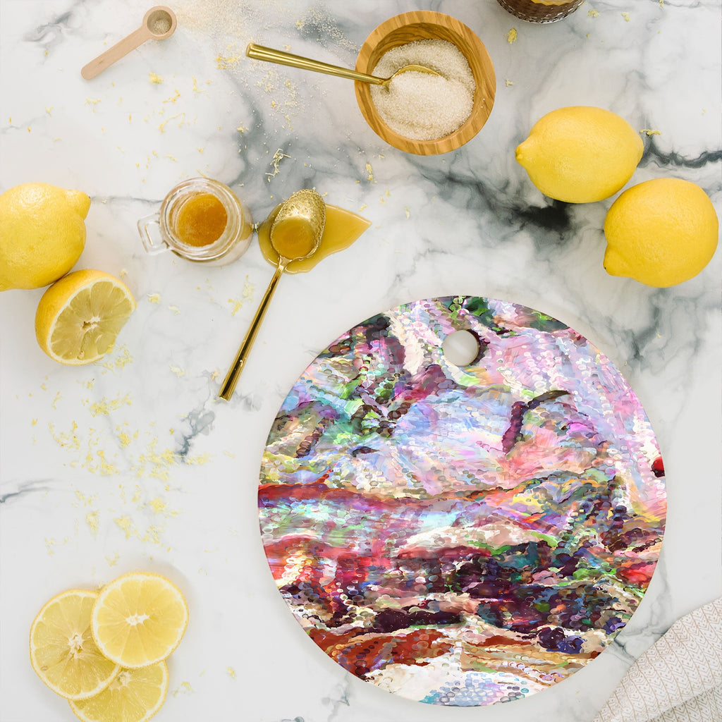 83 Oranges Sequin Haze Cutting Board Round