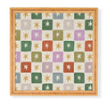 LouBruzzoni Retro Star Block Pattern Framed Wall Art