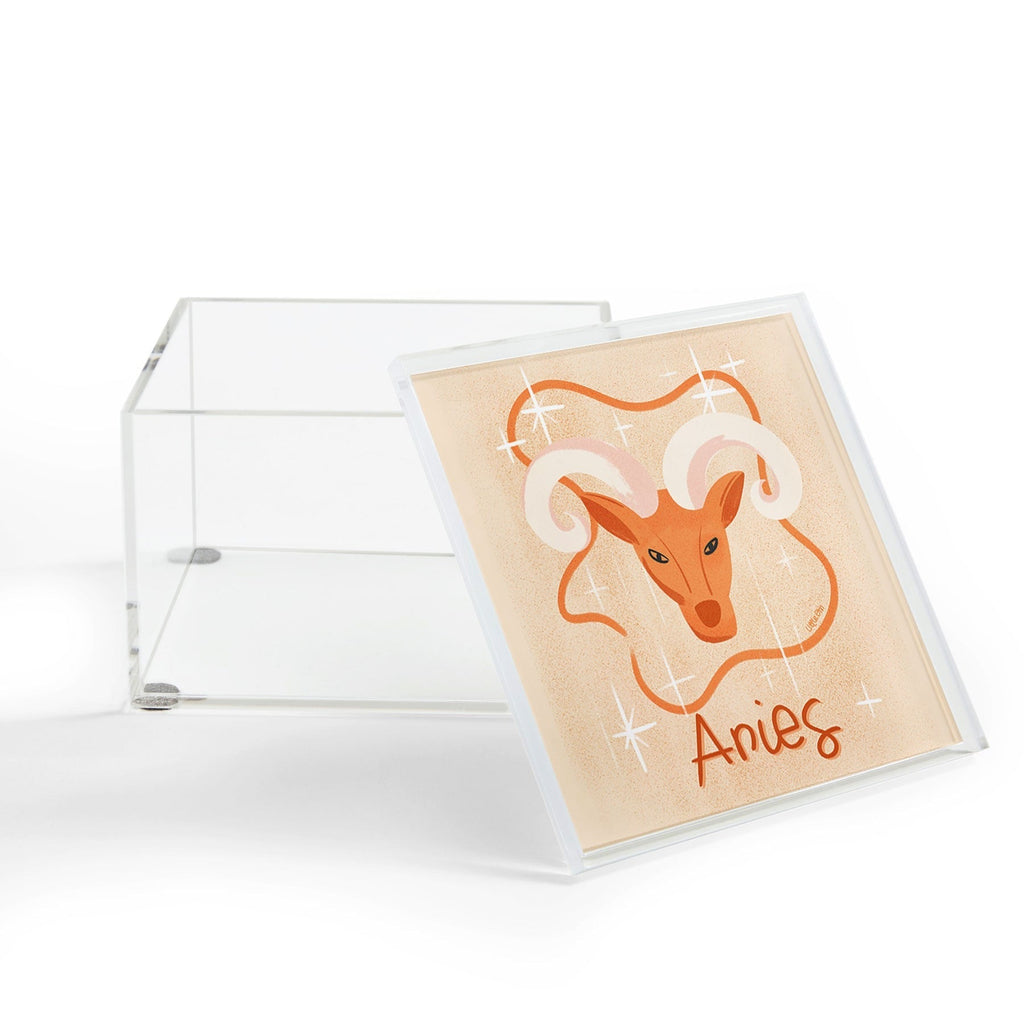 Little Om Zodiac Signs Aries Acrylic Box