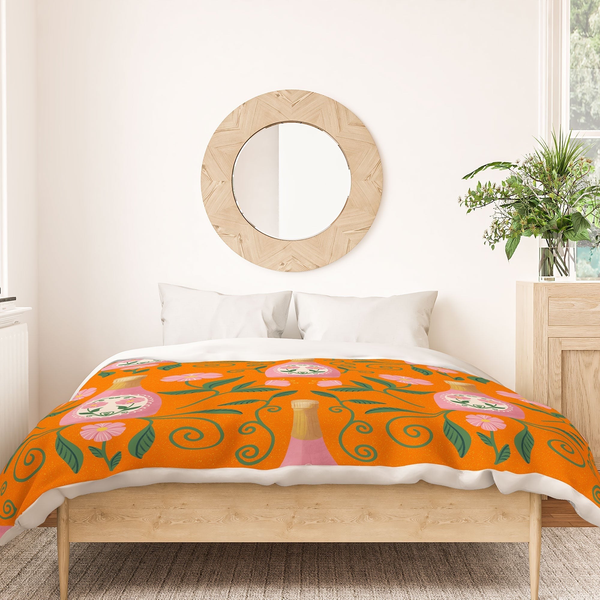 Design by Spark Rose Bubbly And Florals Duvet Cover