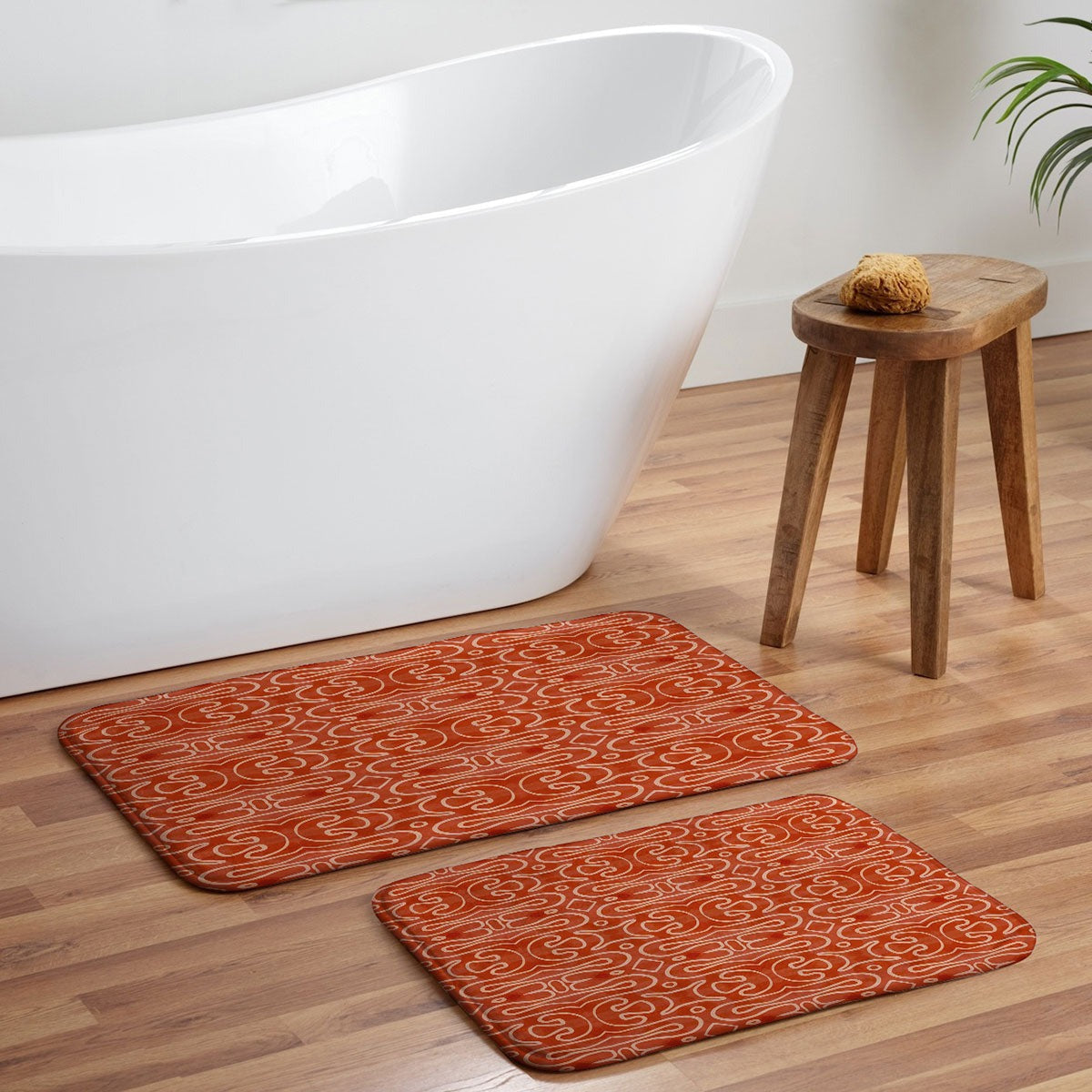 Mirimo Venexiana Burnt Orange Memory Foam Bath Mat