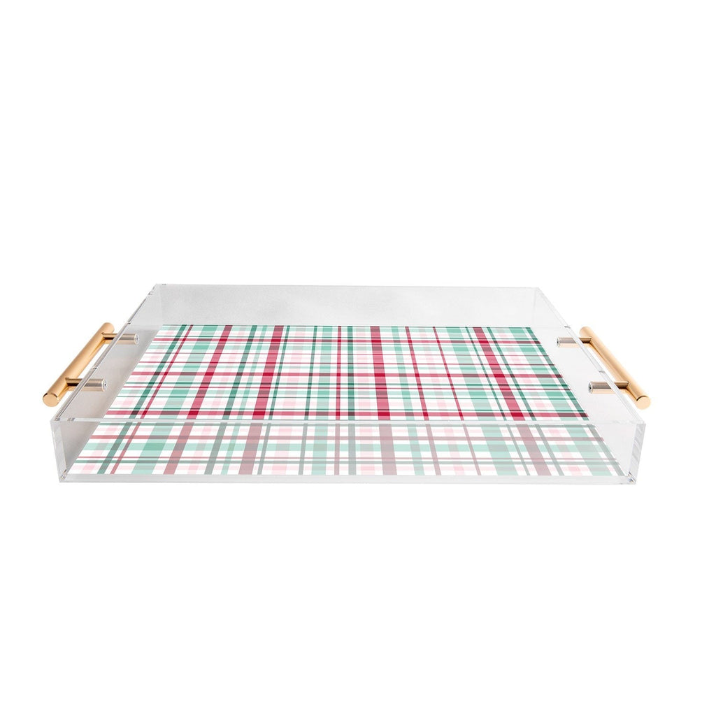 Lisa Argyropoulos Merry Vintage Plaid Acrylic Tray
