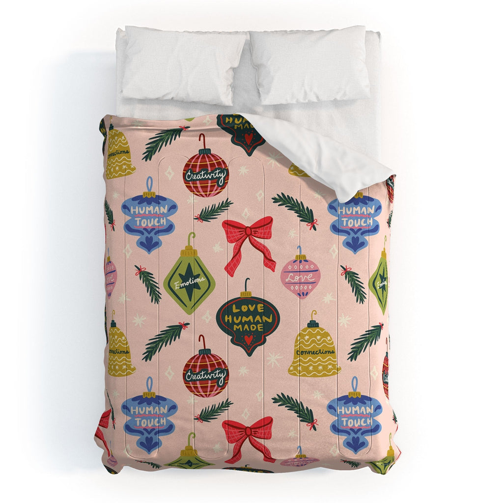 Design by Spark Love Human Made Christmas Ornaments Comforter