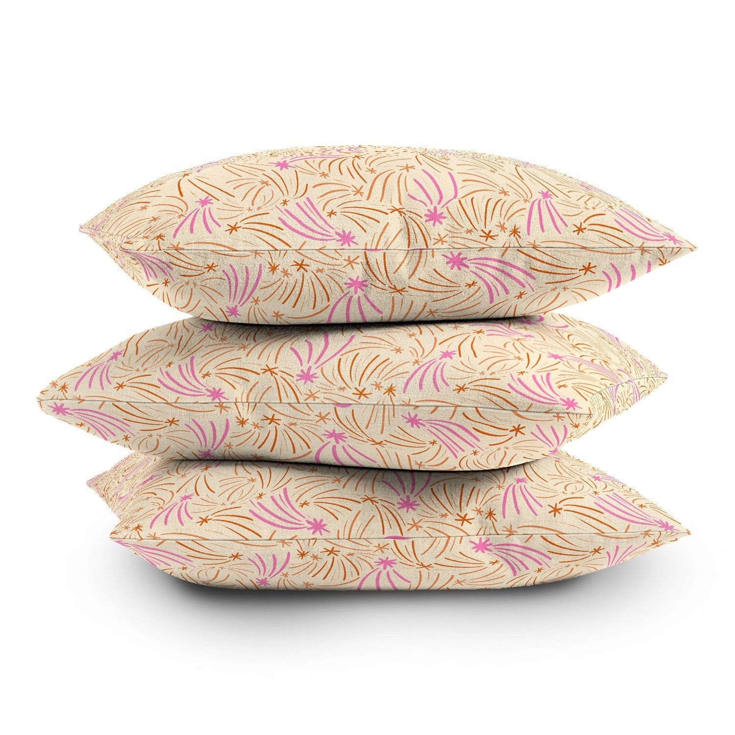 Little Om Pattern Shooting Stars cream Outdoor Throw Pillow