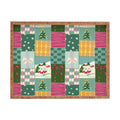 LouBruzzoni Cozy Christmas Patchwork Rectangular Tray
