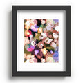Ninola Design Botanic Retreat Ombre Abstract Watercolor Flowers Pink gold Recessed Framing Rectangle