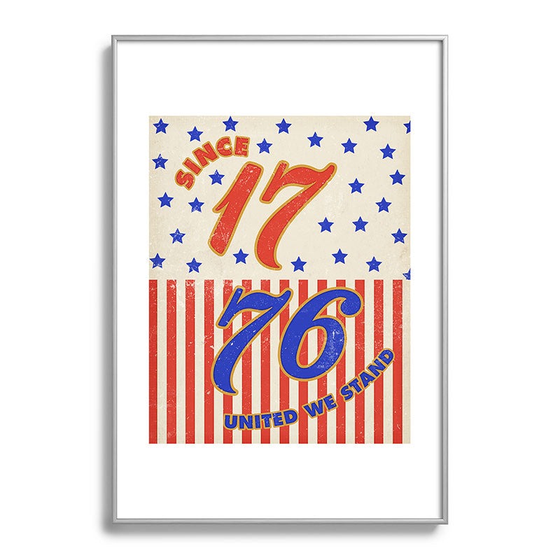 DENY Designs 1776 Stars Metal Framed Art Print
