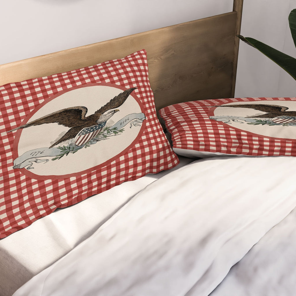 DENY Designs Gingham Eagle Pillow Shams