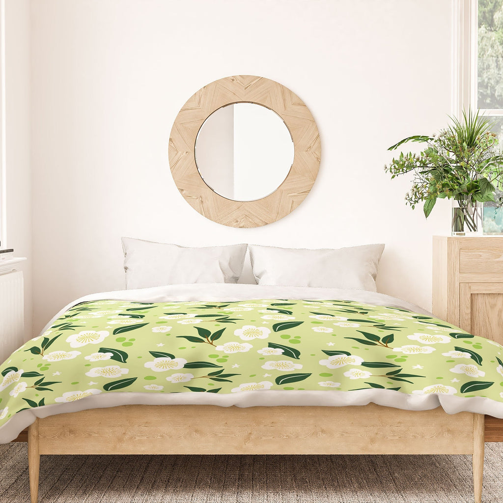 Design by Spark Matcha Tea Florals Duvet Cover