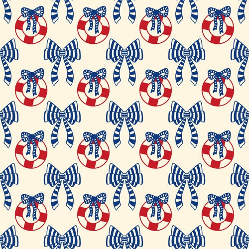 Design by Spark Nautical Christmas Bows Shower Curtain