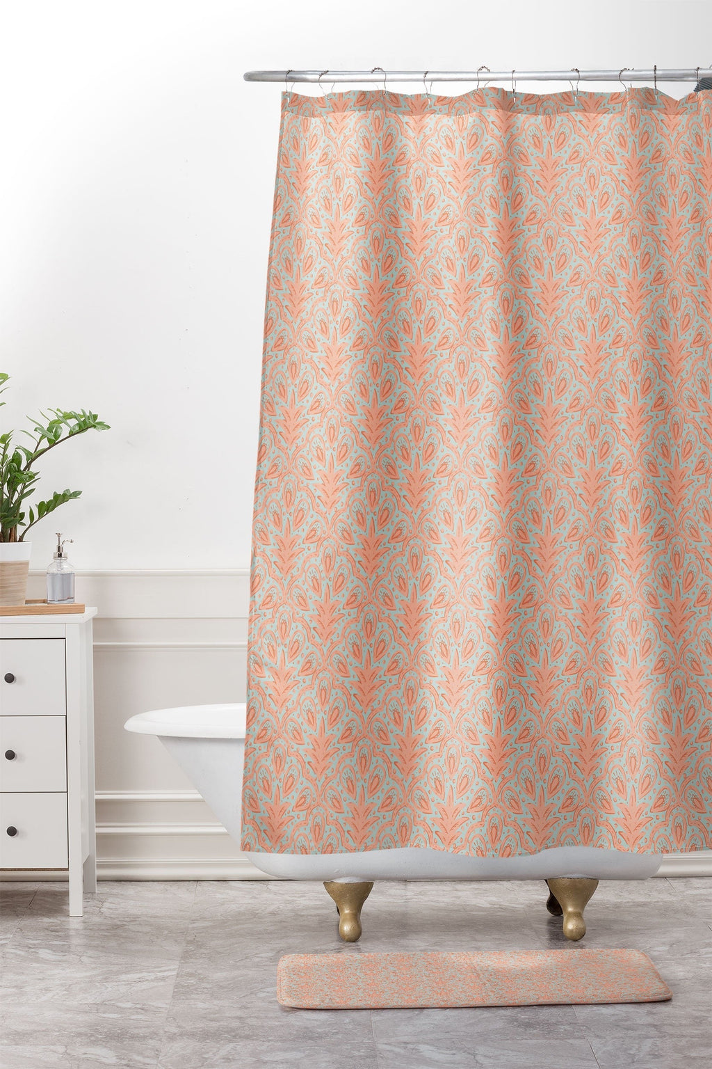 CoastL Studio Palm Scallop Memory Foam Bath Mat