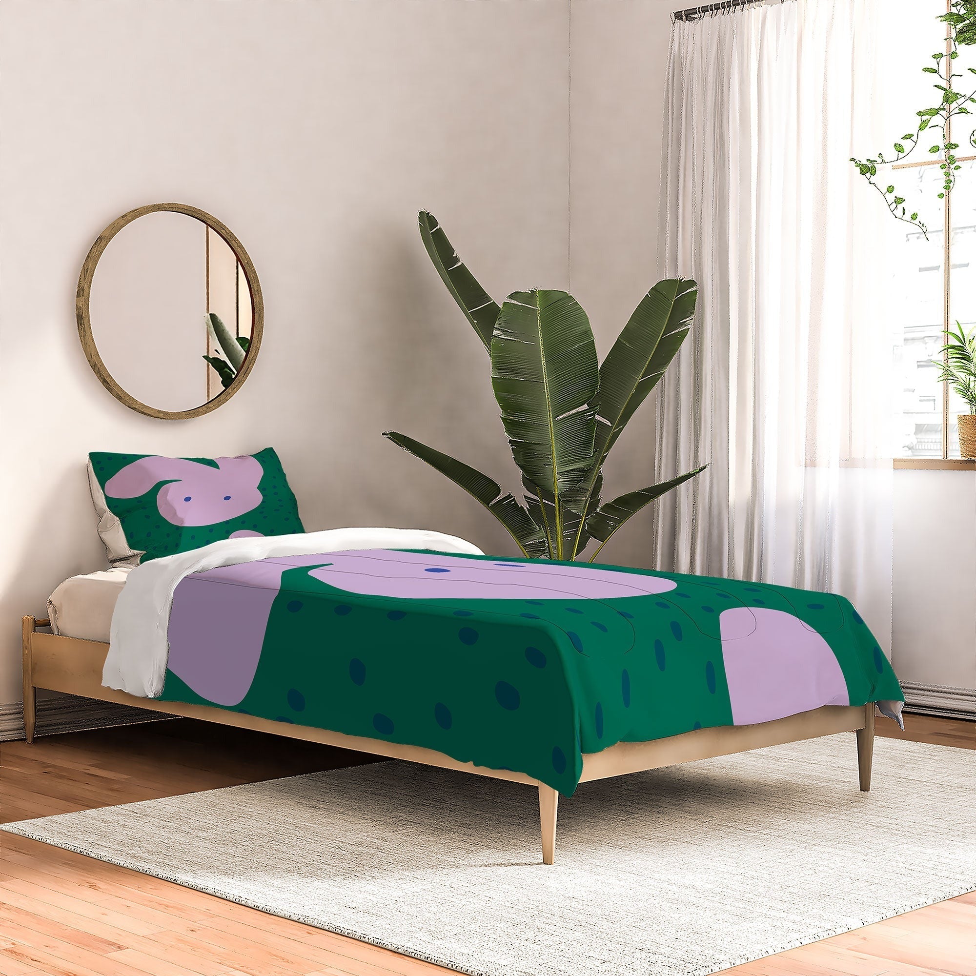 Camilla Foss Pebbles and Rabbit Comforter