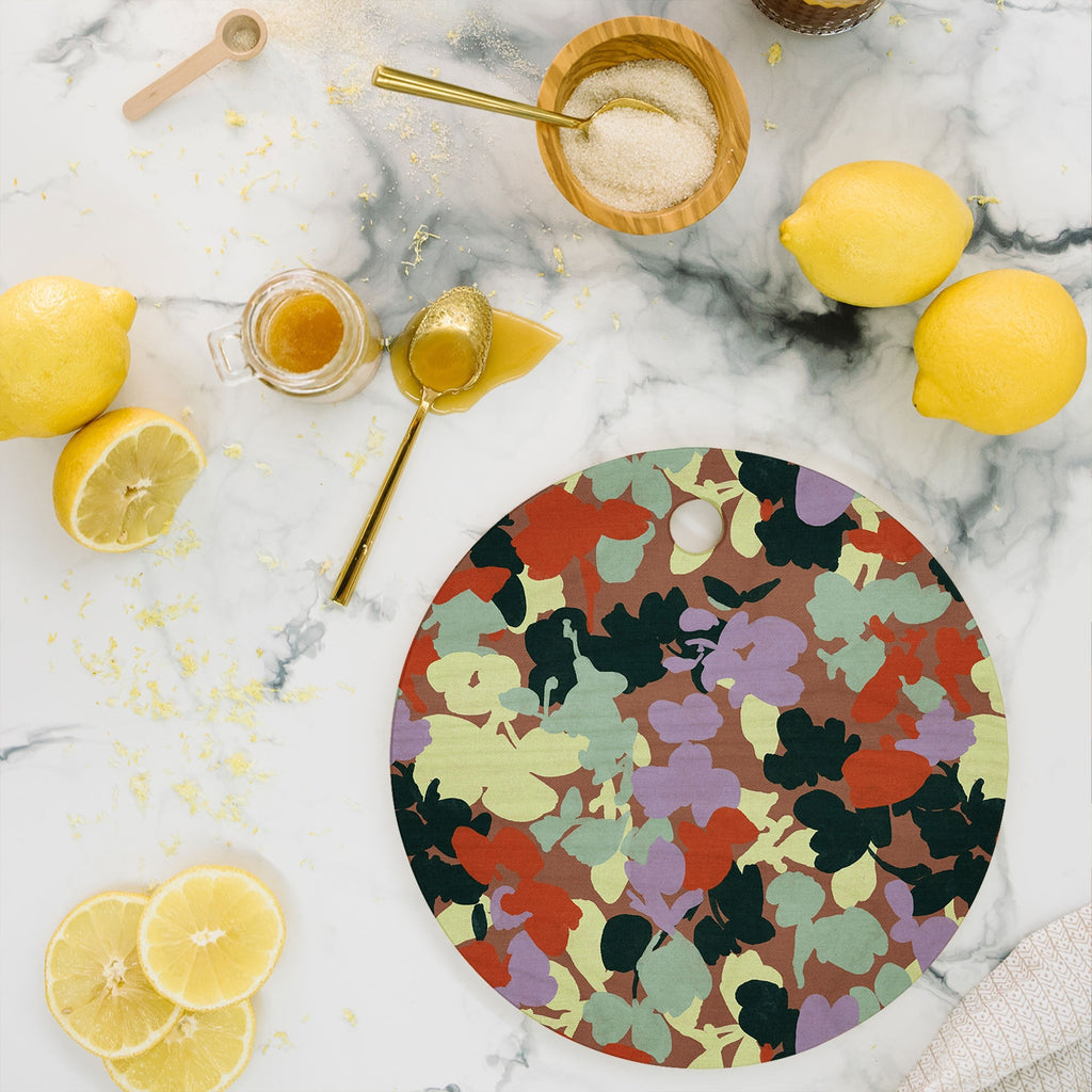 Marta Barragan Camarasa Retro Bloom Medley Cutting Board Round
