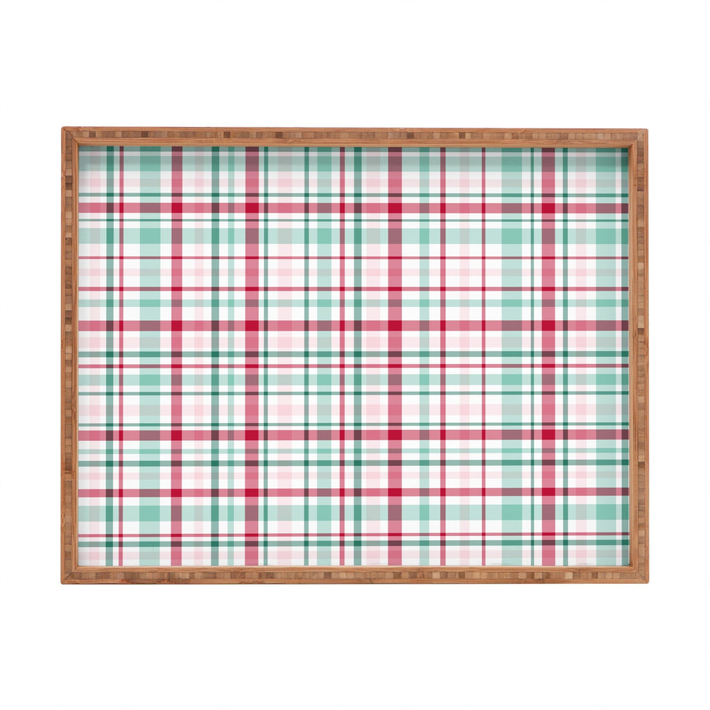 Lisa Argyropoulos Merry Vintage Plaid Rectangular Tray