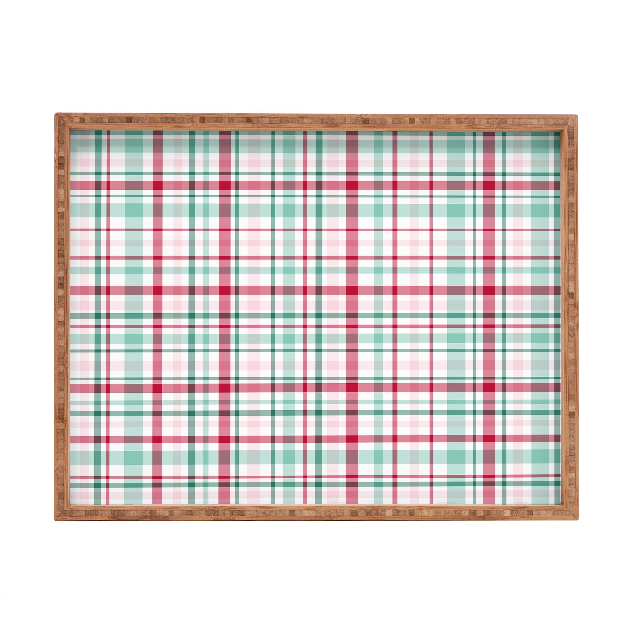 Lisa Argyropoulos Merry Vintage Plaid Rectangular Tray
