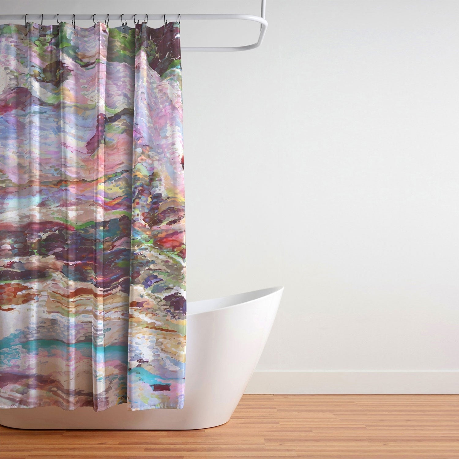 83 Oranges Sequin Haze Shower Curtain