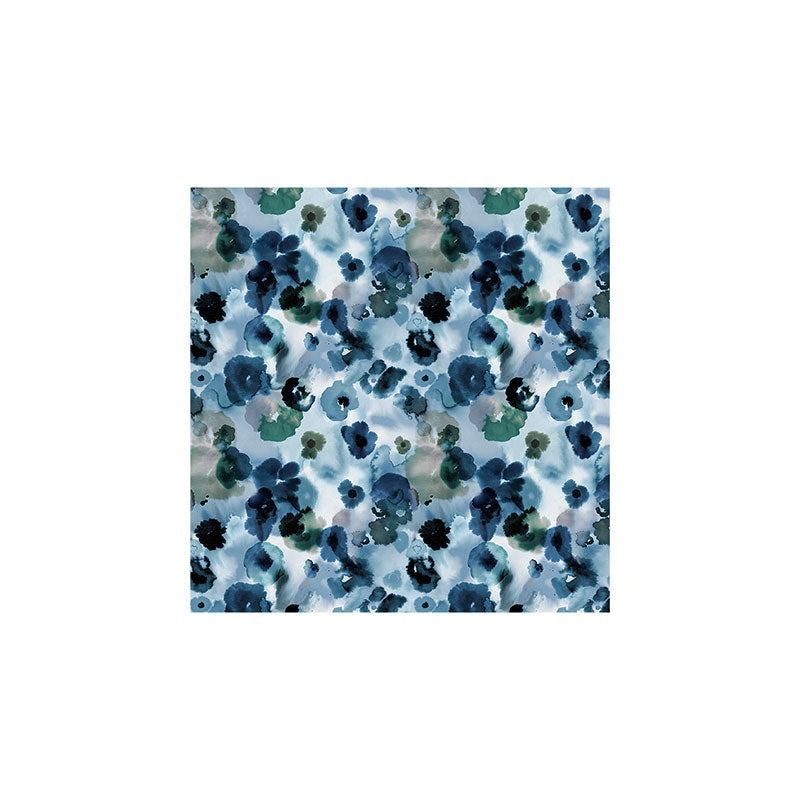 Ninola Design Botanic Retreat Ombre Abstract Watercolor Flowers Blue Navy Art Print