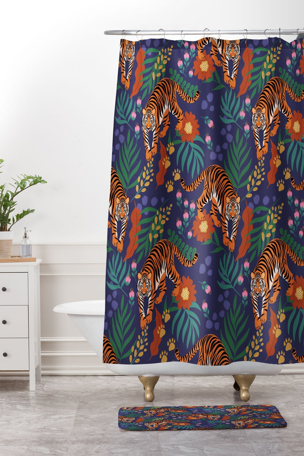 Design by Spark Tiger of the Glorious Jungle Memory Foam Bath Mat