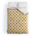 Ninola Design Everyday Artifact Checker Mosaic Tiles Geometry Yellow Comforter