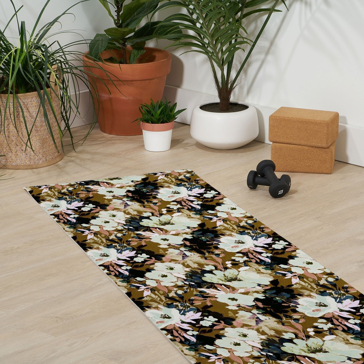 Marta Barragan Camarasa Romantic Floral Fusion Yoga Mat