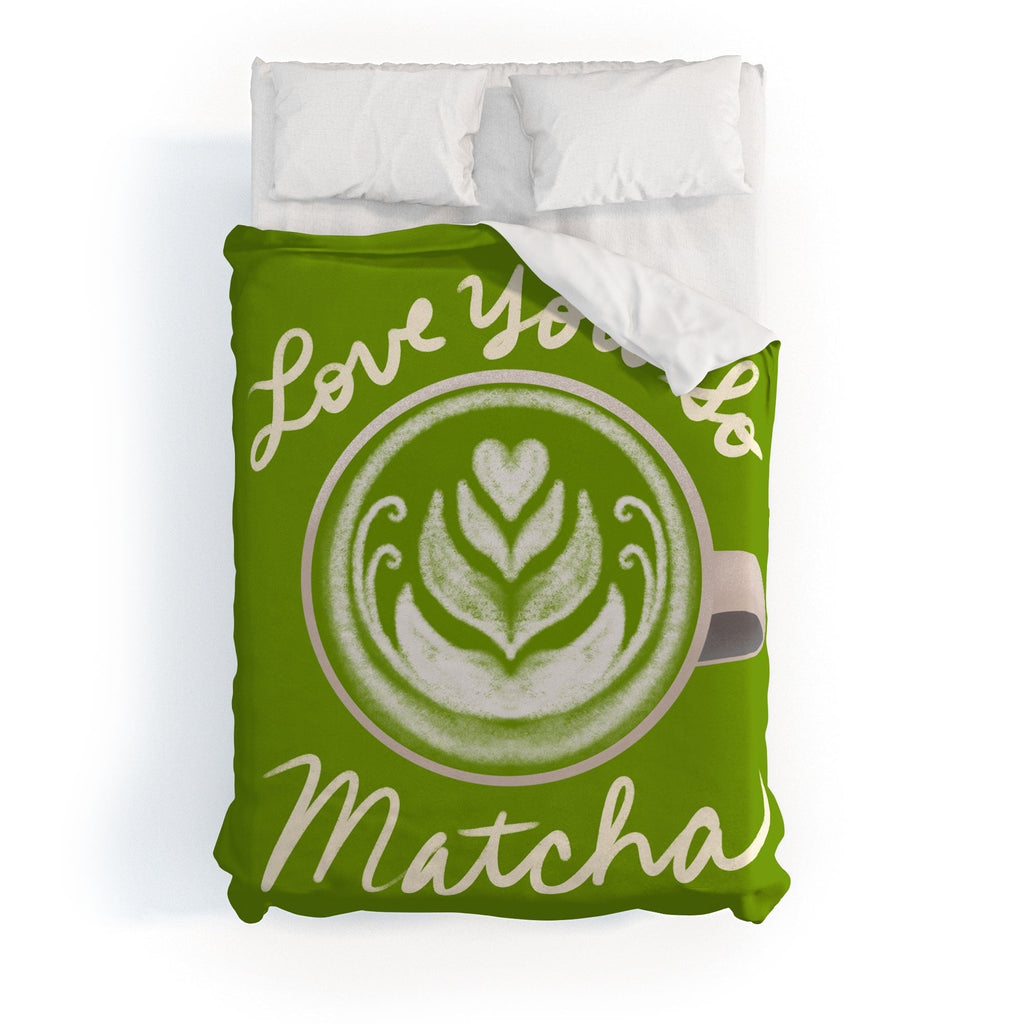 Design by Spark Love You So Matcha Duvet Cover