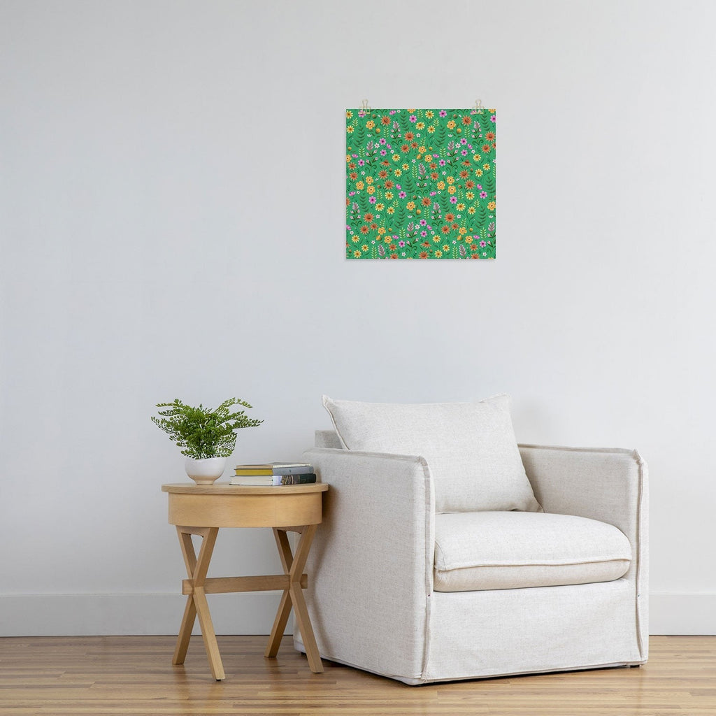 Pimlada Phuapradit Ditsy Spring Floral Green Art Print